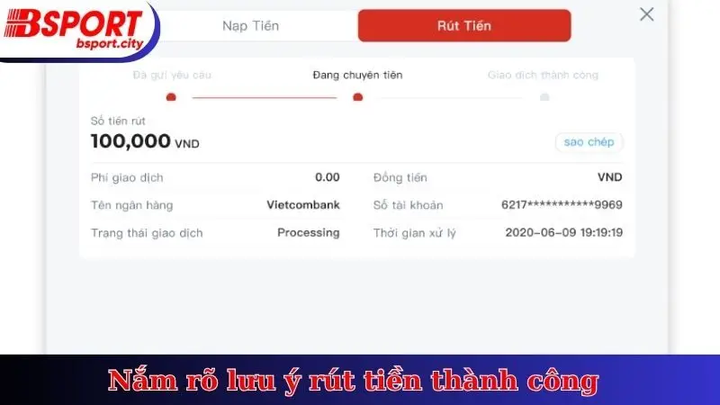 Nắm rõ lưu ý rút tiền thành công